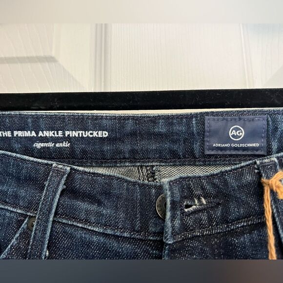 AG Adriano Goldschmied Jeans Prima Ankle Pin Tucked Size 29R NWT - Picture 4 of 5